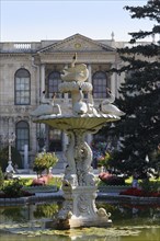Swan Fountain in Selamlik Gardens of Dolmabahçe Palace