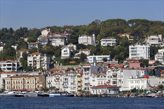 Wooden houses or Yalis on the banks of the Bosphorus