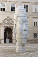 Marble sculpture "Awilda" by the Catalan artist Jaume Plensa