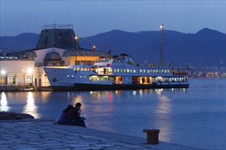 Evening mood at the ferry terminal