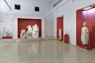 Demeter and Poseidon and other statues