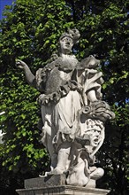 Balustrade statue of the goddess Athena