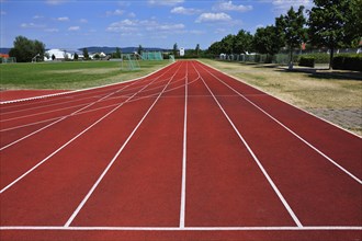 100-metre running track at a sports field