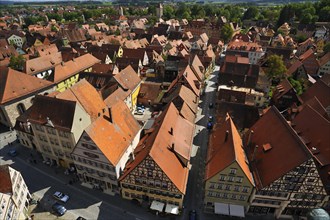 View from the tower of St. George's Church on the market square and Turmgasse lane