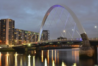 Clyde Arc with the River Clyde