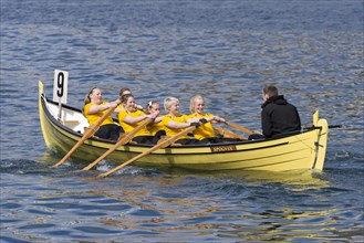 Yellow rowing boat