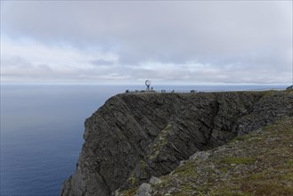 North Cape platform with a globe