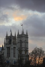Westminster Abbey in the evening