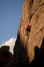 Climber on a rock