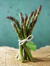 Bunch of organic asparagus spears