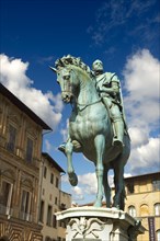 The bronze equestrian statue of Cosimo I by Giambologna