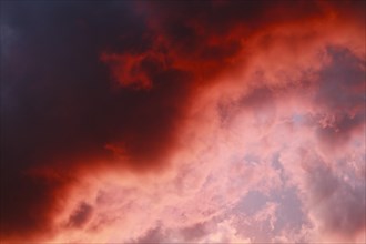 Red clouds