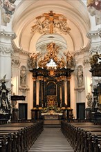 Nave with the high altar