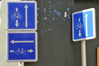 Road signs for cyclists
