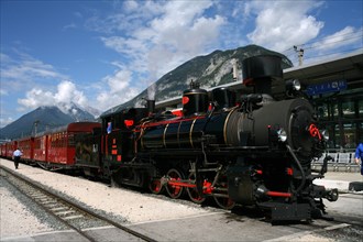 Steam locomotive of the Zillertal Railway or Zillertalbahn