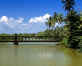 Railway bridge over a river