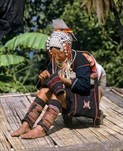 Akha woman in a mountain village