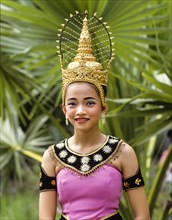 Young woman wearing a traditional costume