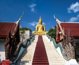 Stairs to the 12m high Big Buddha statue