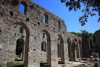 Early Christian-Byzantine basilica in the ruins of the ancient city of Butrint