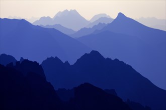 Allgaeu Alps during the blue hour