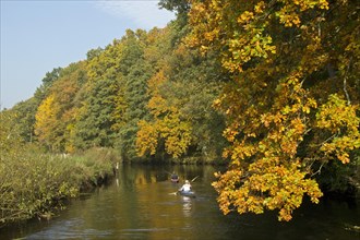 Autumn mood on the Ilmenau River near  Deutsch Evern