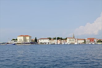 View of Porec from the Sveti Nikola island