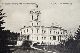 Historic postcard with a view of Schloss Weissenburg Castle