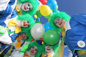 Clowns at a traditional carnival parade