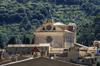 Townscape with the Charterhouse or the Royal Carthusian Monastery of Valldemossa