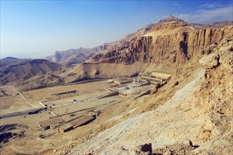 Valley of Deir el-Bahri with the Temple of Hatshepsut