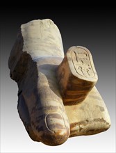 Fragment of the hand of a giant statue of Pharaoh Ramesses II
