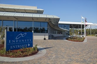 NASA's Infinity Science Center. Infinity contains exhibits on 50 years of space exploration and offers bus tours of the nearby Stennis Space Center