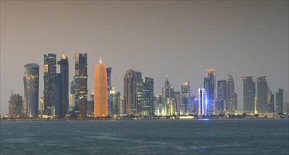 Skyline of Doha with Al Bidda Tower