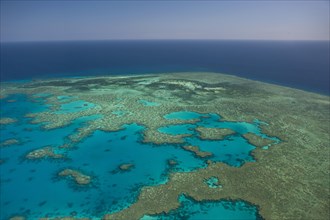Aerial view of the Great Barrier Reef