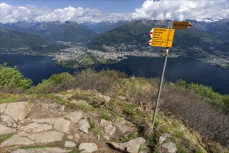 View from the trail at Monte Gambarogno on Lago Maggiore