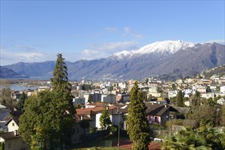 View from the pilgrimage church of Madonna del Sasso onto Locarno