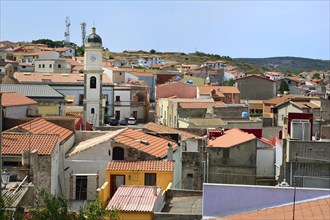 Overview of the town with the Basilica of Sant'Antioco