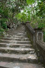 Stairs onto one of the Marble Mountains