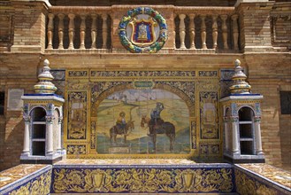 Azulejos in the Plaza de Espana