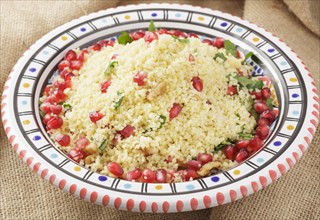 Couscous with pomegranate seeds