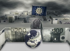Maze of euro notes