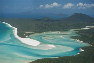 Aerial view of Whitehaven in the Whitsunday Islands