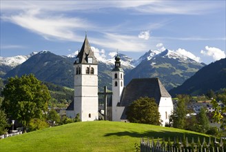 Townscape in front of Kitzbuhel Alps
