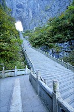 Steep staircase with 900 steps to Heaven's Gate
