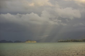 Evening mood with storm clouds above Lago Puyehue