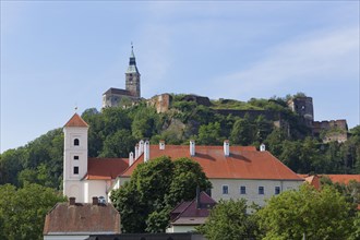 Monastery church and Burg Gussing castle