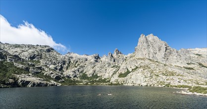 Mountain lake Lac de Capitello