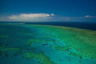 Aerial view of the Great Barrier Reef