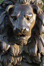 Lion figure at Holstentorplatz square